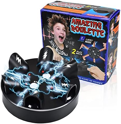 GALJWE Shock Roulette Party Game -New Version Electric Finger Lie Detector Test, Interesting Polygraph Toy Finger Shocking Game for Adults Family Party, Decompression Funny Toy Gift for 2-6 Palyers