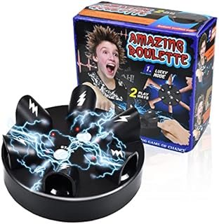 GALJWE Shock Roulette Party Game -New Version Electric Finger Lie Detector Test, Interesting Polygraph Toy Finger Shocking Game for Adults Family Party, Decompression Funny Toy Gift for 2-6 Palyers
