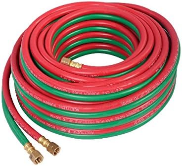 300PSI 50ft 1/4 Twin Welding Torch Hose Oxy Acetylene Oxygen Cutting Industrial Ship from USA