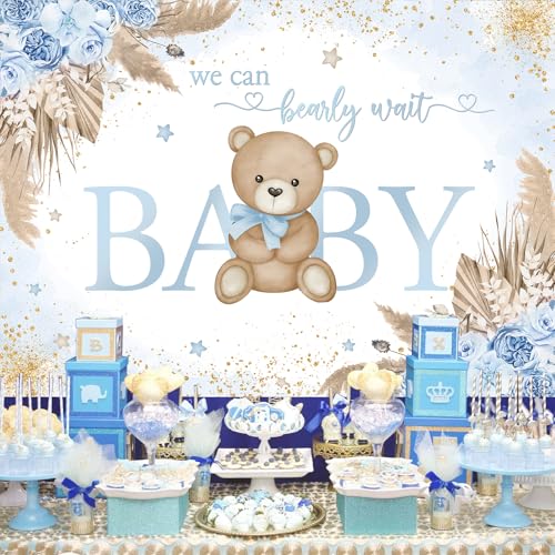 Fondo para Baby Shower Mocsicka Azul 240x180 cm miniatura 2