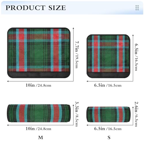 Image of Seat Belt Cover Pad 2 Pcs Soft Seat Strap Cover Cute Protector Support Head Neck Shoulder for Car Seats High Chair Backpack (10x7.7in) Plaid
