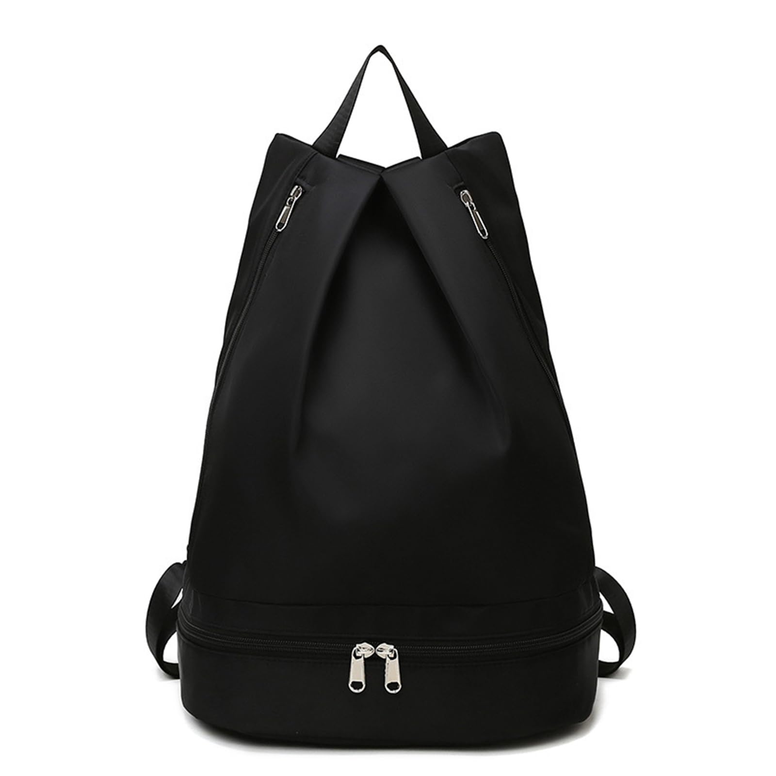 LXJLXD Gym Bag Dry Wet Swimming Backpack With Shoe Compartment Fashion Rucksack Casual Daypack For Women Men(Black)