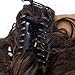 SWACC 24-Inch Long Messy Curls Claw Clip Ponytail Extensions Synthetic Drawstring Curly Hairpiece Jaw Clip Hair Extensions (Dark Brown-4#)