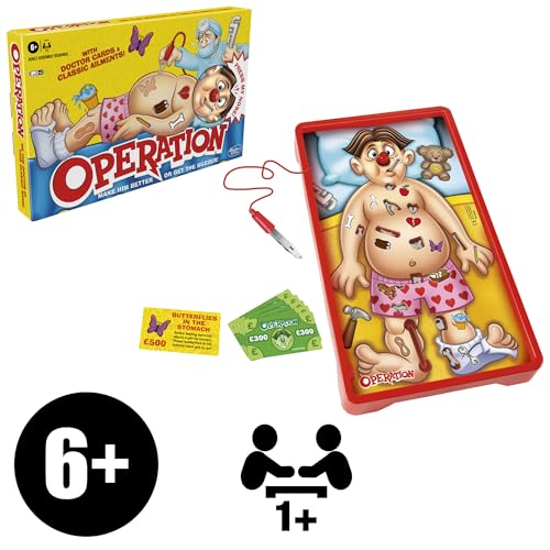 Operation Electronic Board Game with Doctor Cards and Funny Ailments, 1+ Player, Funny Kids' Games, for Boys & Girls aged 6 Plus - Image 2