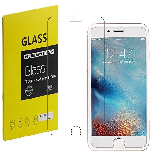 iPhone 7 Screen Protector,Lakvom 9H Hardness Tempered Glass HD Clear Screen Shield Film for Apple iphone 7(2 Pack) (4.7 inch)