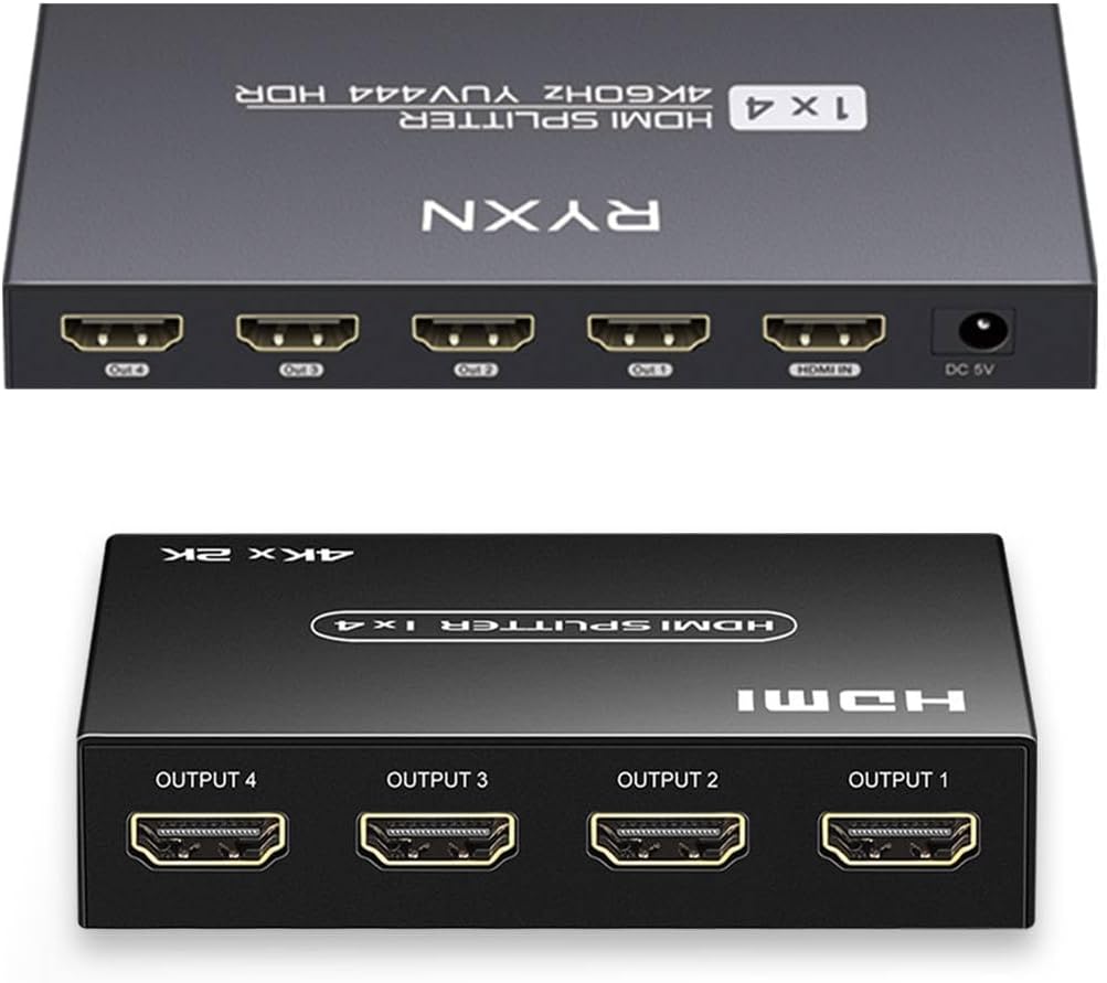 HDMI 2.0 Splitter 1 in 4 Out + HDMI 1.4 Splitter 1 in 4 Out