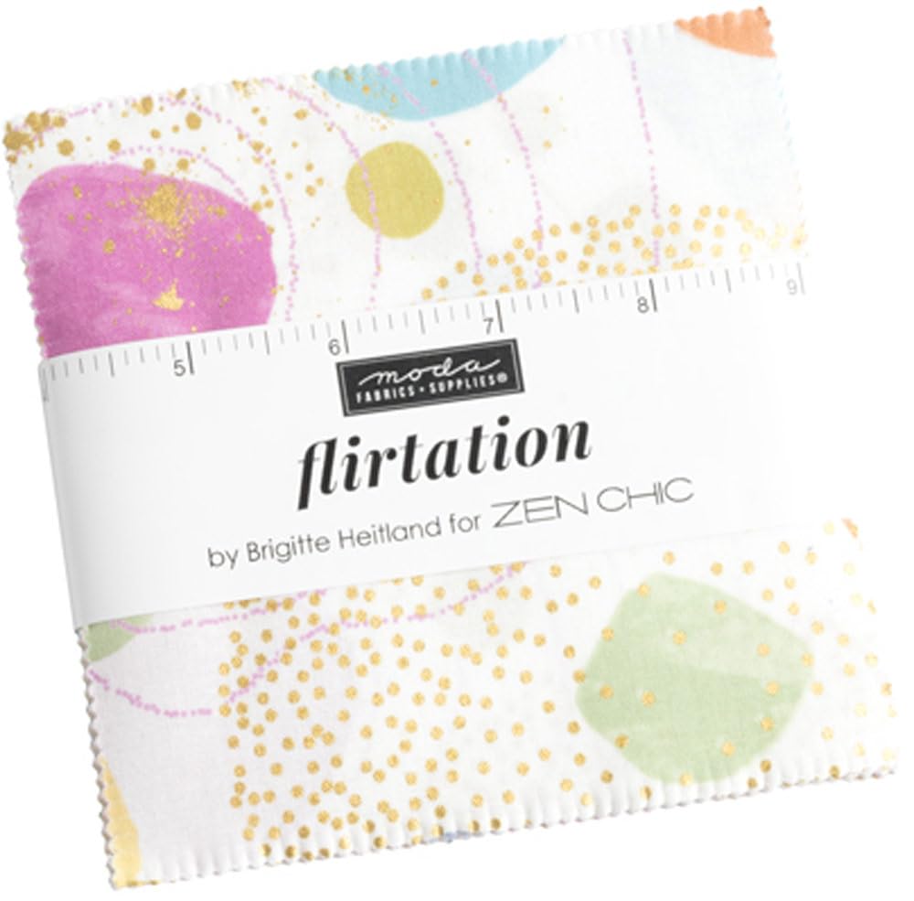 Moda Fabrics Assorted Flirtation Charm Pack By Zen Chic; 42-5" Precut Fabric Quilt Squares