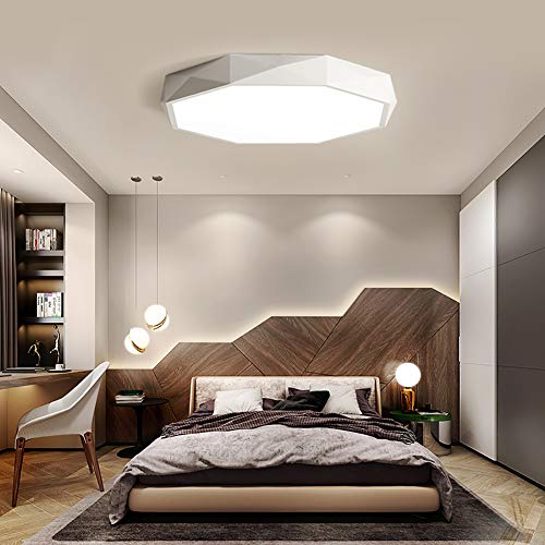 Plafonnier LED moderne à intensité variable avec télécommande métal blanc