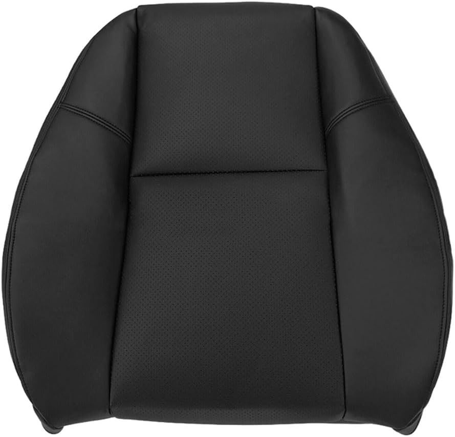 Driver Top Lean Back Seat Cover Replacement Fits for Cadillac Escalade ESV EXT 2007-2014 Microfiber Leather, Ebony Black