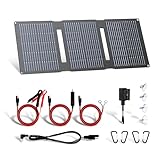 FlexSolar 28W 12V Portable Solar Panel Battery Charger Maintainer Kits Trickle Charger with Built-in Charge Controller, Cig Plug, Alligator Clips, O-Rings OBDII Connector for Car, Truck,Tractor, Boat