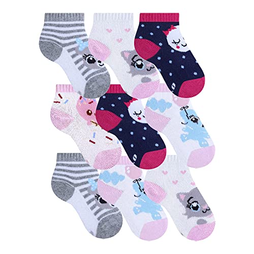 Kit Meia 18 Pares Infantil Kids Menina Algodão Confortável REF 5310, Tamanho 1 a 2 anos