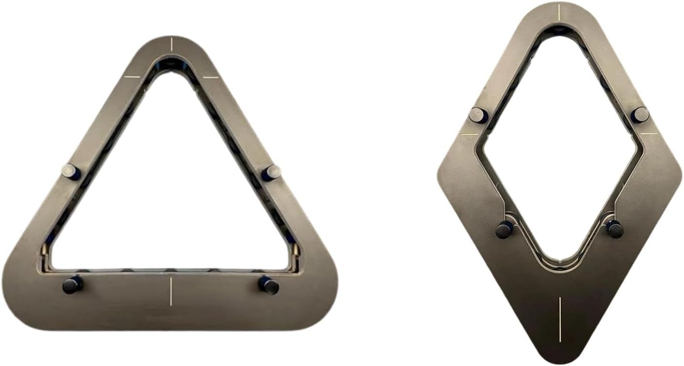 Precision-Engineered Professional Billiard Rack System That Eliminates Gaps, 8-Ball/9-Ball Pro Triangle/Diamond Pool Ball Racks,Adjustable Billiards Accessories for Tournament & Home Pool Tables
