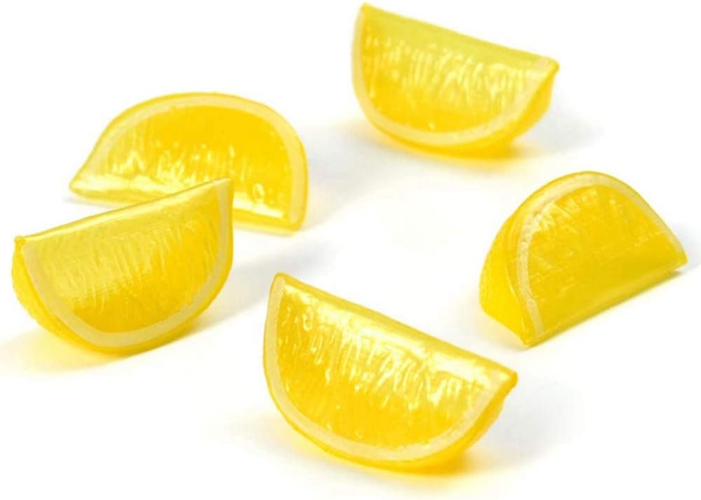 10 Pcs Artificial Lemon Slices/Blocks,Plastic Fruit Simulation Lemon Slices Decorative Lemon Slices Fake Limes Chips Fake Lemon Block(Green,Lemon Slice)