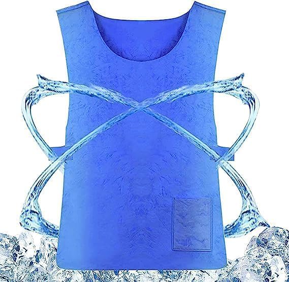 Gilet rafraîchissant pour homme et femme contre la chaleur - Réglable avec fermeture - Refroidissement instantané et PVA imperméable - Gilet de refroidissement unisexe pour adultes : pour le