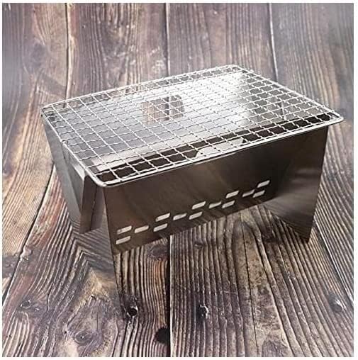 Miniatura 5 de Barbacoa Parrilla de carbón pequeña Parrilla de carbón de acero inoxidable plegable al aire libre portátil barbacoa herramientas para camping picnic