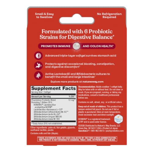 Nature's Way Pearls Complete Probiotic Softgels, 1 Billion CFU, 30 ct - image 9