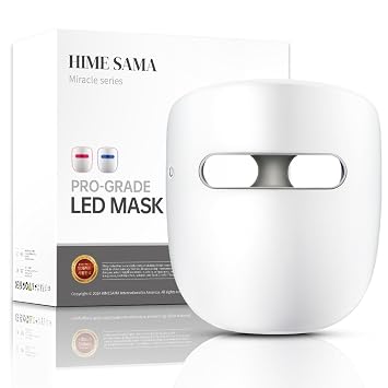 HIME SAMA LED Face Mask, 8 Color LED Mask for Face Skin Care, FSA,HSA Eligible, Red Light Mask for Face, Infrared, Red & Blue Light Mask, Wrinkle Reduction, Wireless. (Miracle ACE RB-081)