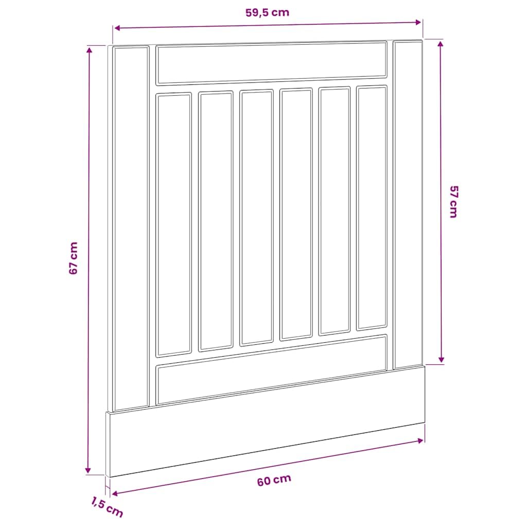Engineered Wood Dishwasher Front Panel, White