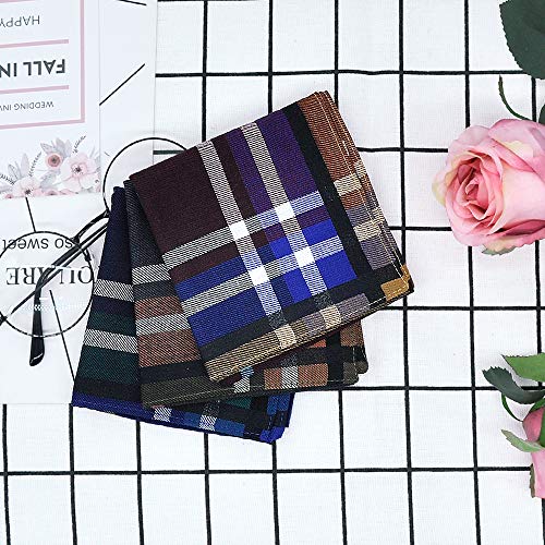 Zenssia Soft Men's Cotton Handkerchiefs With Assorted Color 6 Piece Gift Set #TOP4