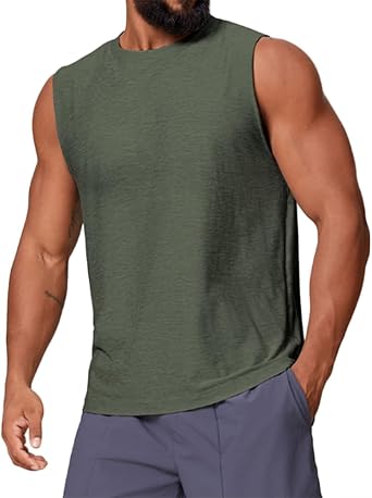 Quick Dry Breathable Gym Sleeveless Muscle Fit T-Shirt Mens Running Tank Tops