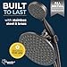 HammerHead Showers Dual Shower Head Combo, 8-Inch Rainfall & 3-Flow Handheld, Oil Rubbed Bronze, 2.5 GPM