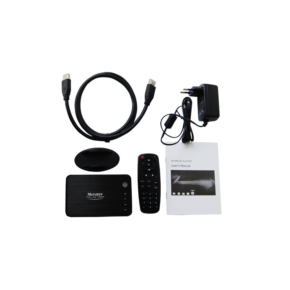 Andoer® Measy A1HD Full HD 1080P HD Media Player MKV / H.264 mit HDMI Video & Audio Anschluss USB2.0 Host SD Kartenleser Steckplatz IR Fernbedienung für HDTV