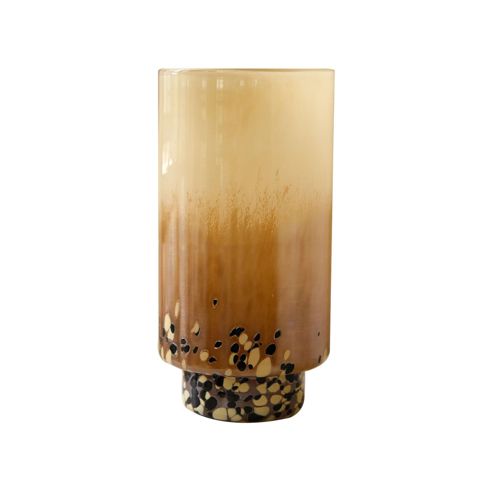 Handmade Countertop Vases, Fashion Art Vases, Ornaments for Hydrangeas, Lilies, Chrysanthemums, Orchids, Peonies, Eucalyptus, Glass(Size:16 * 16 * 33CM,Color:Light brown A)