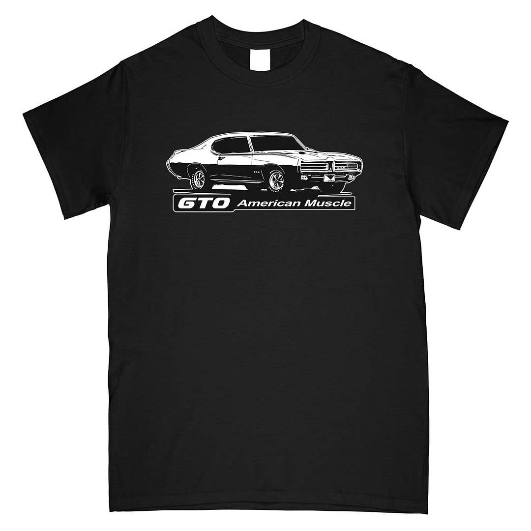 Aggressive Thread 1969 Pontiac GTO Judge T-Shirt Black