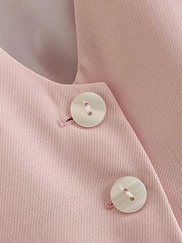 Pofihavi Cropped Suit Vest for Women 2024 Button Up Business Casual Dressy Waistcoat Vest Tops4
