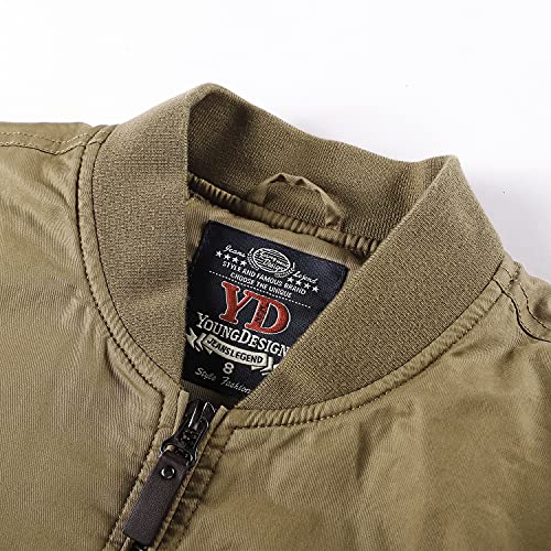 Qlz Boys Flight Jacket,Baseball Uniform, Down Coat,8-9 Years,Double-Sided Wear #TOP1