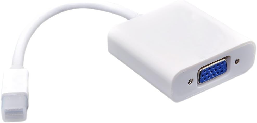 Mini Displayport to VGA Cable Adapter for Apple Macbook, Macbook Pro, iMac, Macbook Air, and Mac Mini
