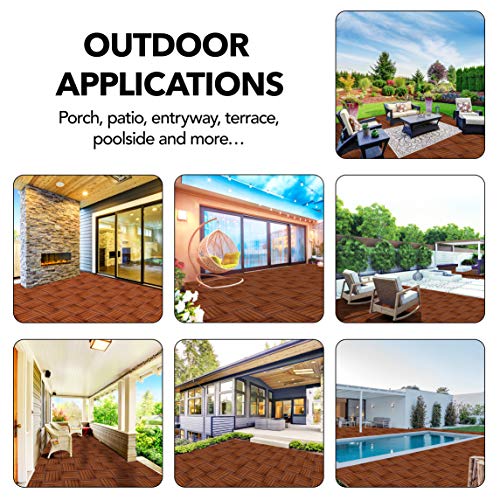 Acacia Wood Flooring Tile Wooden Interlocking Floor Tiles with UV