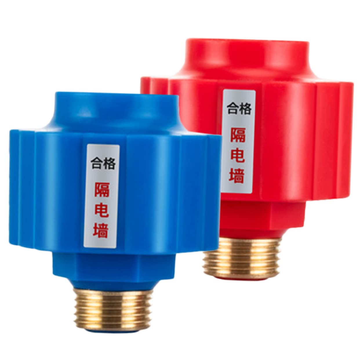 Cabilock 2pcs Red and Blue Firewall Bulkhead Fitting Gas Water Heater Richmond Water Heater Parts Universal Connector Partition Wall Thermopile Electric Water Heater Partition Wall Firewall