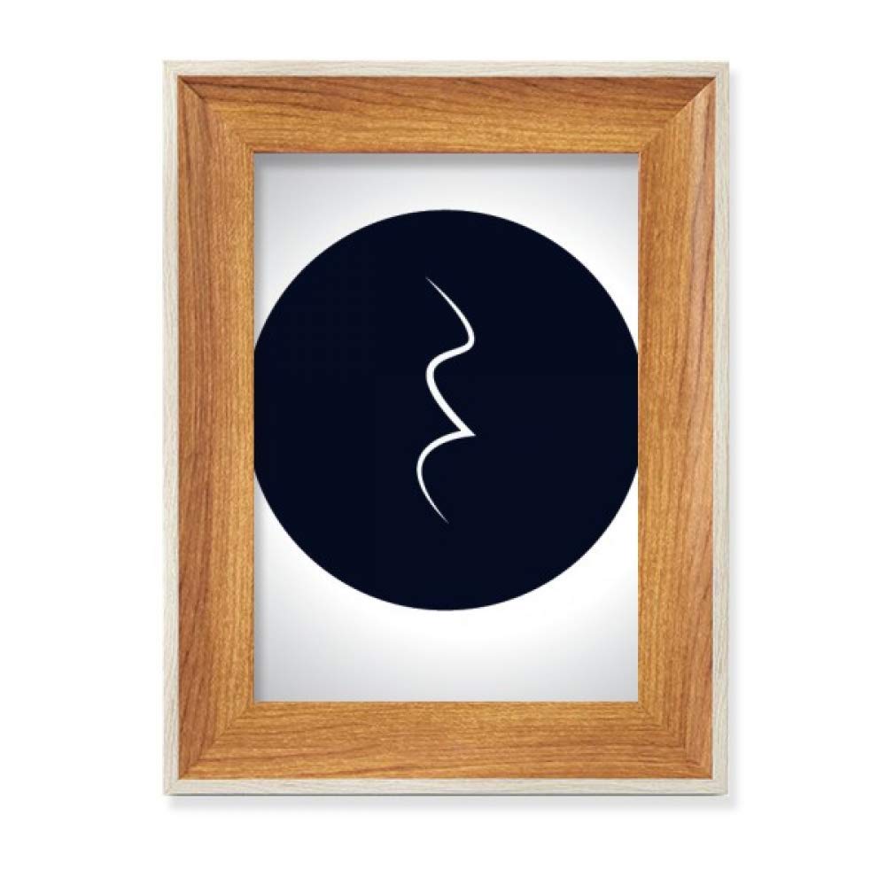 Marco de fotos de madera negro y blanco para decoración de escritorio