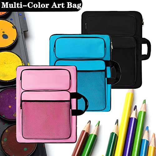 Treochtfun Art Portfolio Kids Artwork,Art Bag15 X 18 For Child Artwork 8K Organizer,A3 Portfolio Case For Carrying Artwork With Tote And Backpack (Black) #TOP2