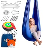 FITZEN Sensory Swing for Kids Indoor & Outdoor Autism Sensory Swing for Adults Therapy Swing for Asperger & Autistic Children ADHD Cocoon Swing Cuddle Swing (Hardwere Included) Holds Upto 250lbs