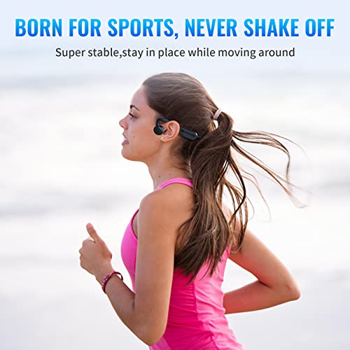 Genxenon Bluetooth Headphones，Open Ear Bone Conduction Headphones With Mic，Lightweight Sports Wireless Earphones, Ipx5 Sweat Resistant Headset For Running, Cycling, Hiking, Driving And Fitness #TOP2