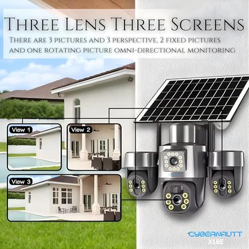 Image of XUGA Cybernautt X18E 18MP Dual Solar 4G Sim Camera | 18MP advanced solar powered 4G SIM camera. Mobile operated triple lenses require no electrical wiring. Great for farms.