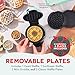 DASH Multimaker Mini System - Waffle Maker with Six 4” Removable Plates & Storage Case: Waffle Iron & Griddle, 4-in-1 Mini Waffle Maker for Kids and Families – Nonstick Surface, Just Add Batter (Aqua)