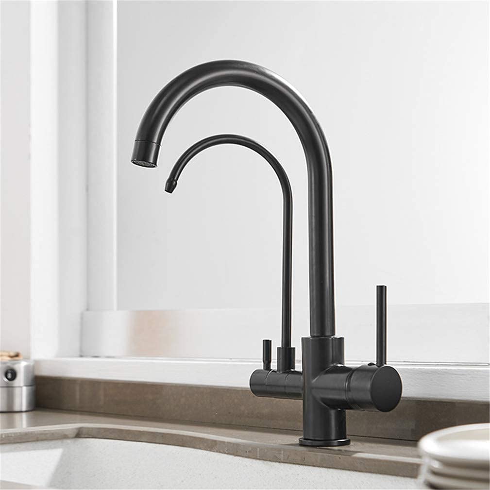 Robinet de cuisine filtre eau potable mitigeur évier pivotant 360
