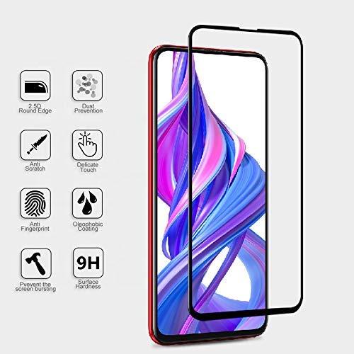 Image of Screen Protector for Huawei Honor 9X / Y9 Prime (2019) (Black) Tempered Glass Edge-to-Edge 6D Screen Guard With Installation Kit