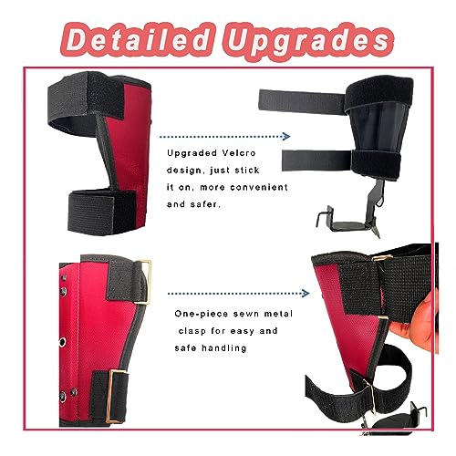 timiland Tree Climbing Spikes,Tree Climbing Gear with Professional Accessories,Adjustable Climbing Belt and Nylon Umbrella Rope,for Tree Work,Fruit Picking,Hunting and Observation (Red Set A)