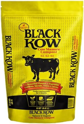 Black Kow Composted Natural Cow Manure Fertilizer - Soil & Flowers - 8 qt