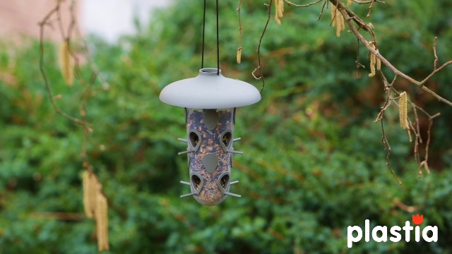 Mangeoire Pour Oiseaux - Pour Boules De Graisse JUNE 22x22x7cm Vert - SF