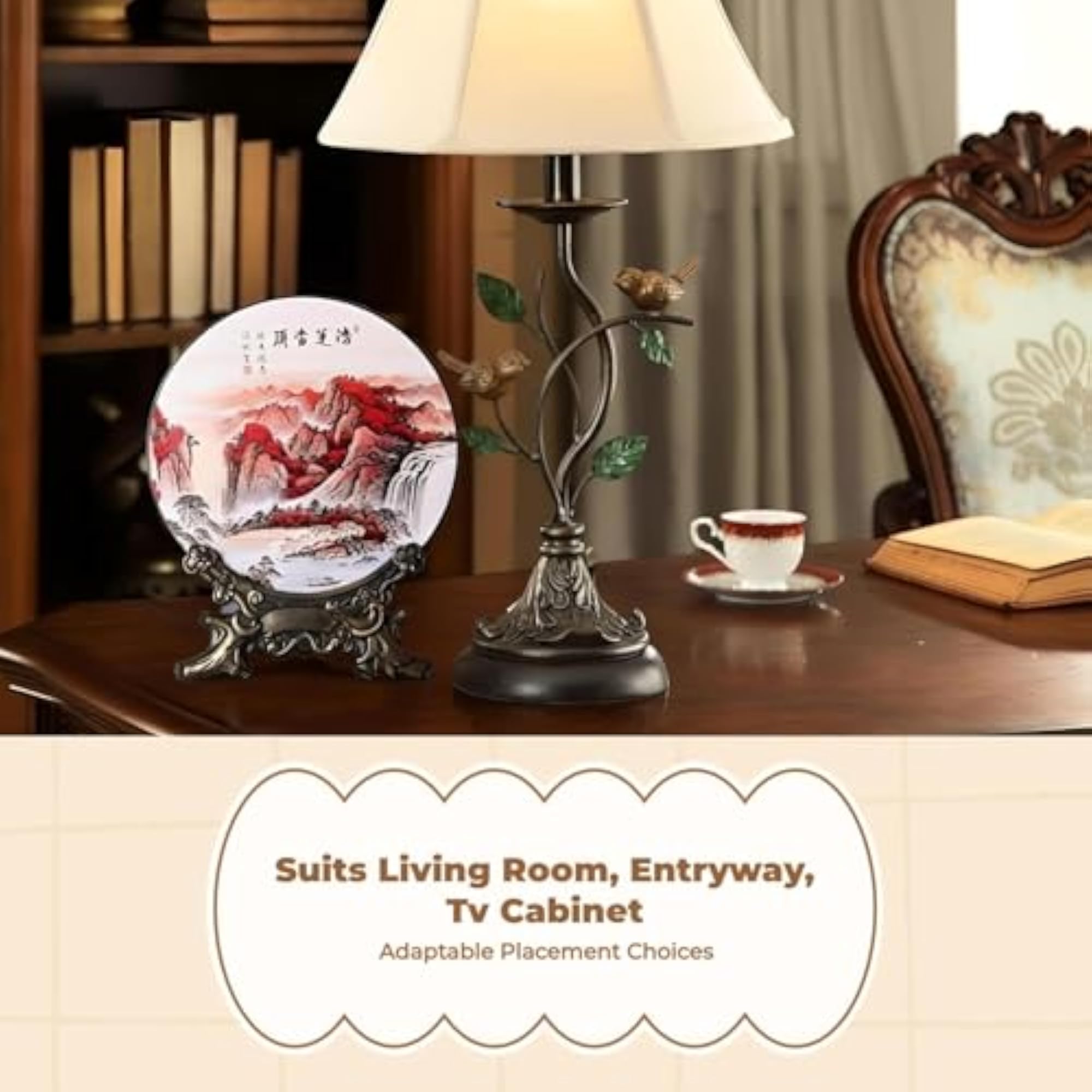 Ceramic Decorative Plate, Modern Oriental Display