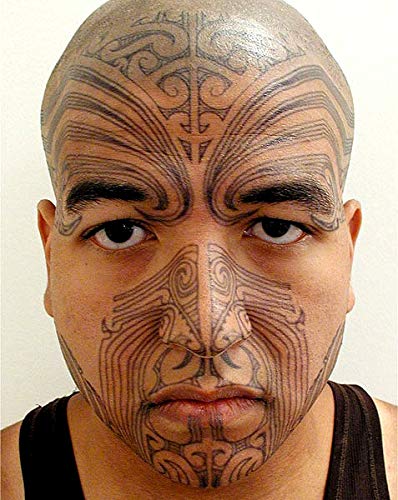 Tinsley Transfers Maori Warrior Moko Temporary Face Tattoo Kit -