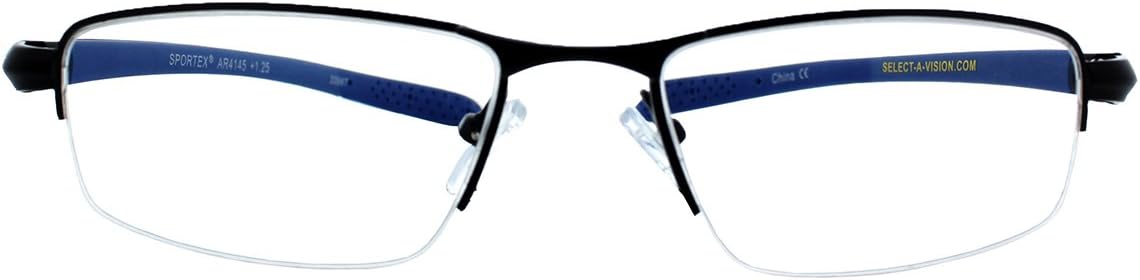 Select-A-Vision mens Sportex Ar4145 Blue Reading Glasses, Blue, 30.8 mm US : Health & Household