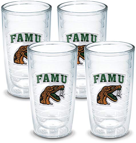 Tervis Florida A M University Emblem Tumbler, Set of 4, 16 oz, Clear