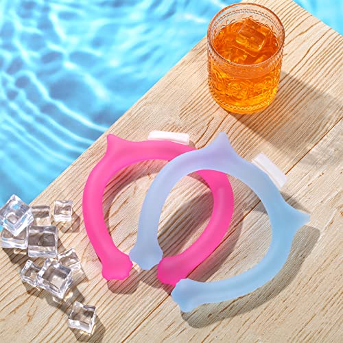 2 Pcs Cooling Neck Wraps Reusable Neck Cooler Wearable Neck Cooling Tube Hands Free Gel Ice Pack For Neck Heat Relief Freeze Below 64 Fahrenheit, For Summer Outdoor Sports Hot Flashes Fever #TOP5