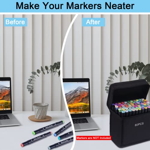 Chfine CHFINE-MARKER-BAG Case, Canvas Zippered Pen Bag Pencil Organizer thumb #4